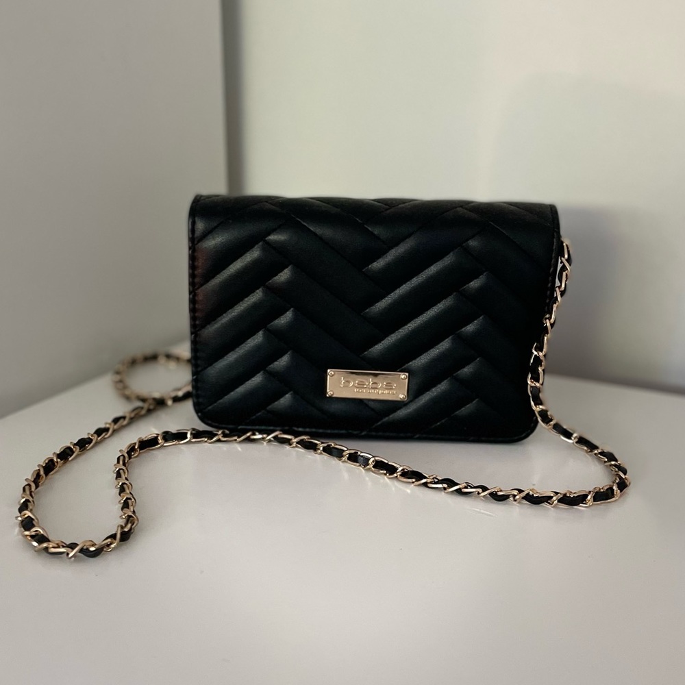 Bebe small crossbody black handbag